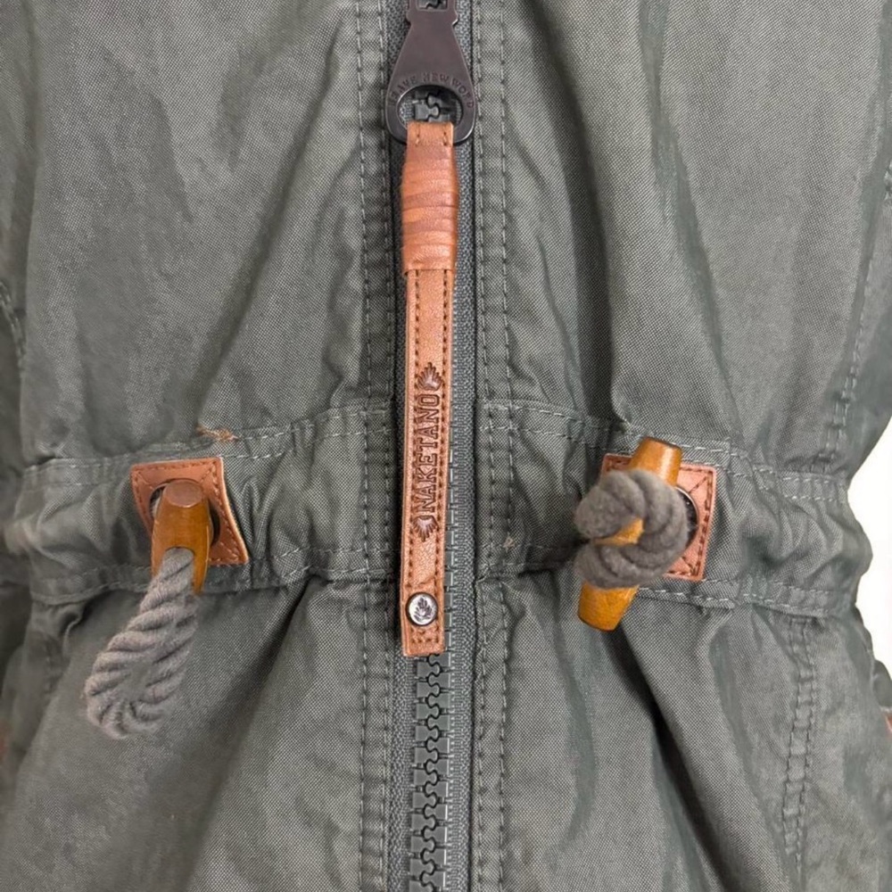 Naketano Olive Utility Jacket with Brown Accents - Picture 4 of 5
